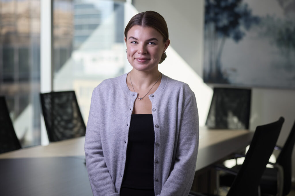 An image of Melissa Kocuba Executive Administrator in the boardroom at Our Family Office
